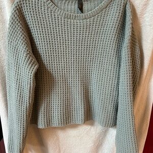 Cozy, Chenille Waffle Knit Sweater in sage